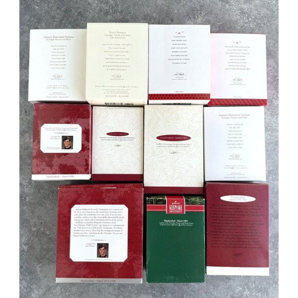 Hallmark Nostalgic Houses & Shops 1991-2014 Ornament Lot Of 11 NEW - Picture 2 of 3